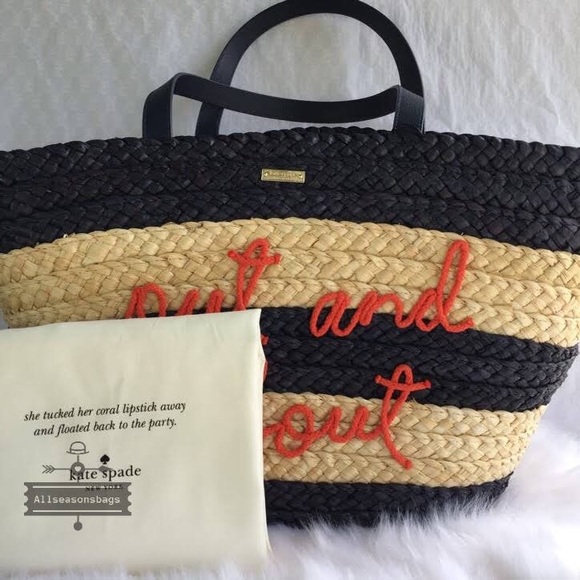 Kate Spade shore thing out and about straw tote - Picture 6 of 8